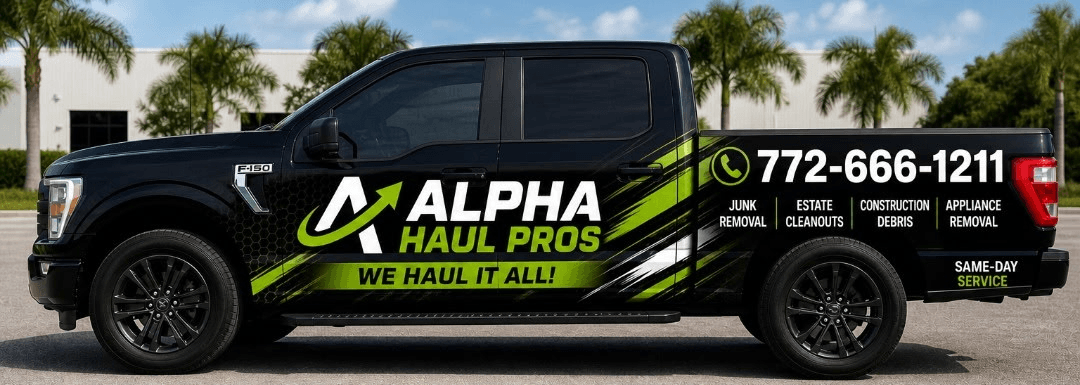Alpha Haul Pros junk removal truck serving Port St. Lucie and Treasure Coast Florida